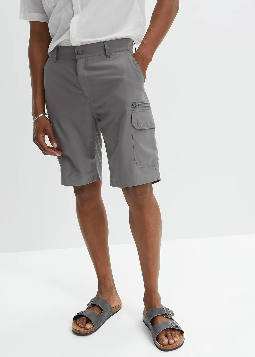 Mikrofaser Cargo-Bermuda, Regular Fit