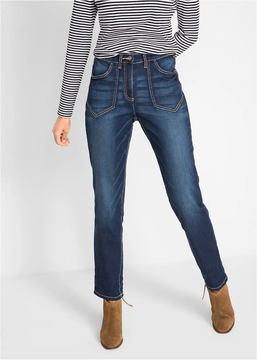 Straight-Jeans High Waist, Stretch