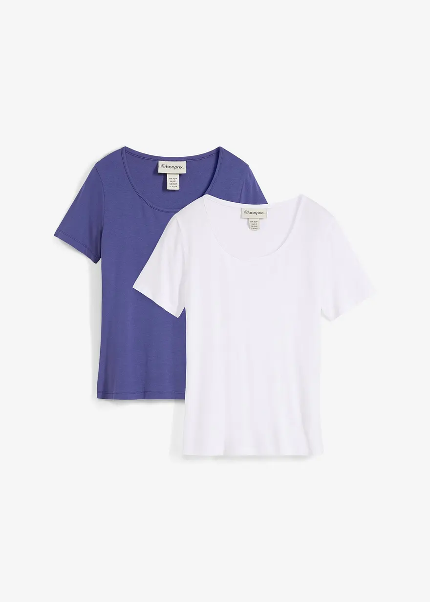 T-Shirt aus softer Viskose (2er Pack)