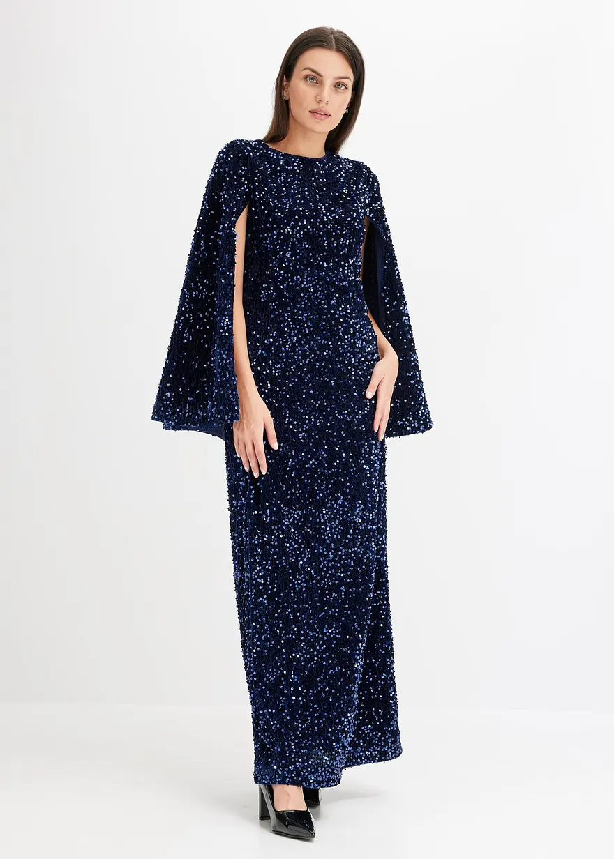 Paillettenkleid aus softem Samt