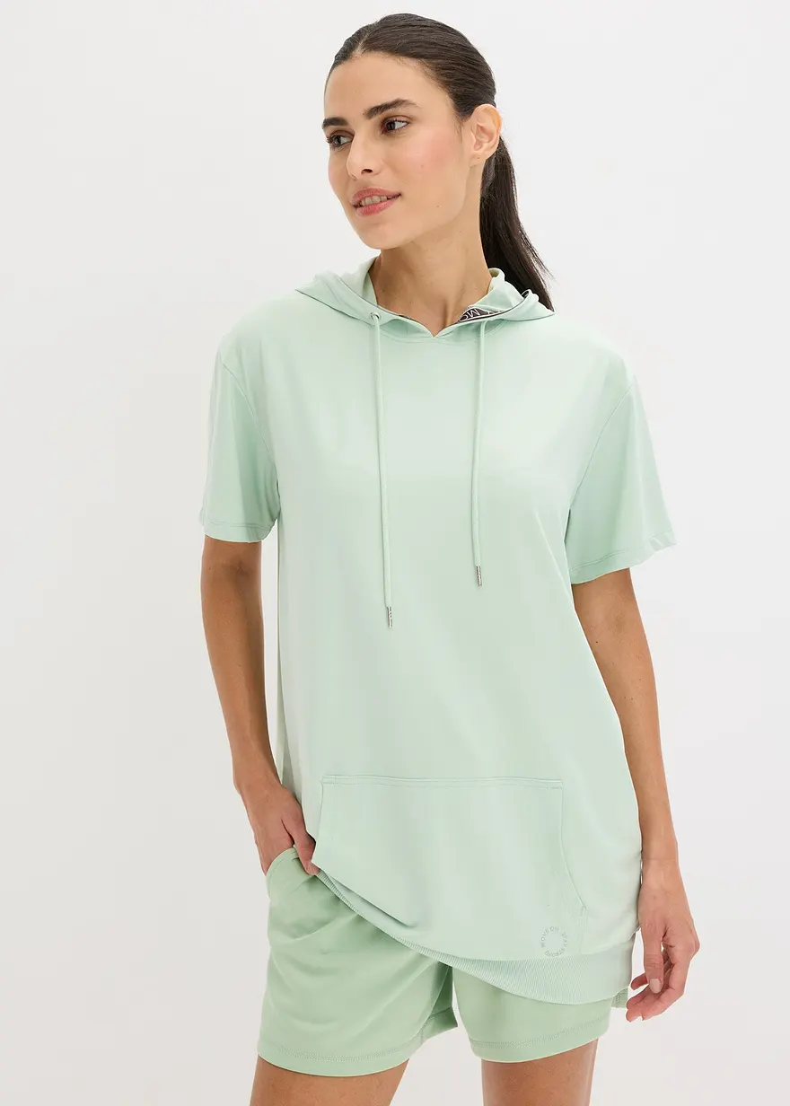 Oversized Sport-Shirt mit Kapuze, schnelltrocknend
