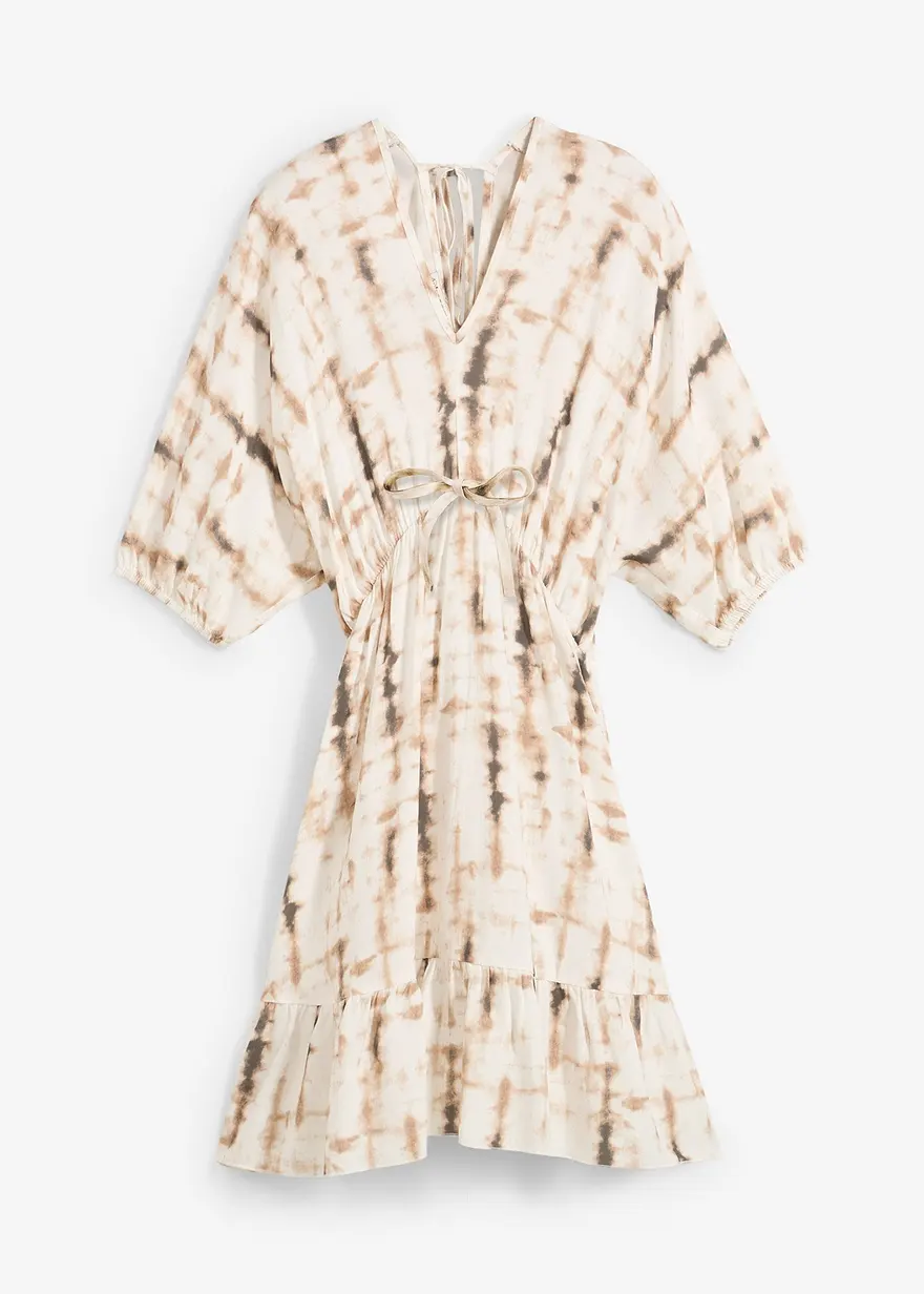 Kurzes Kleid aus fließender Viskose