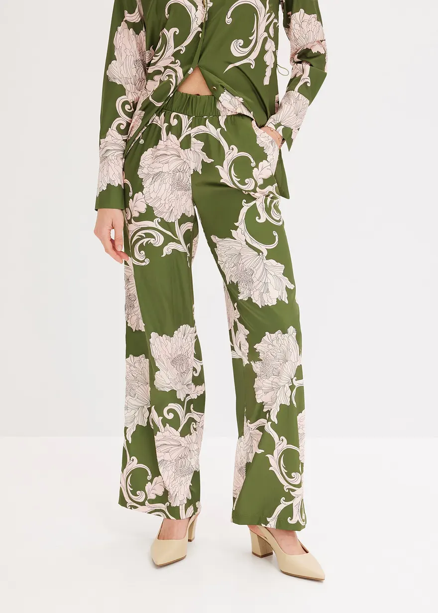 Palazzo-Hose aus fließendem Satin