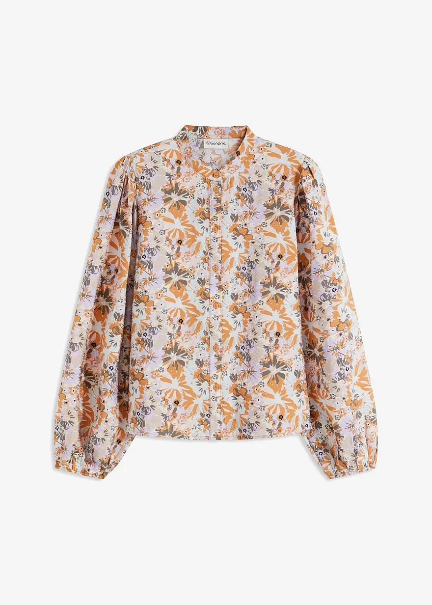 Bluse aus strukturierter Viskose
