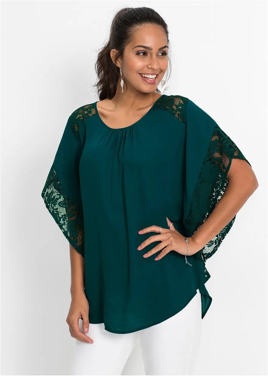 Bluse mit Spitzendetails