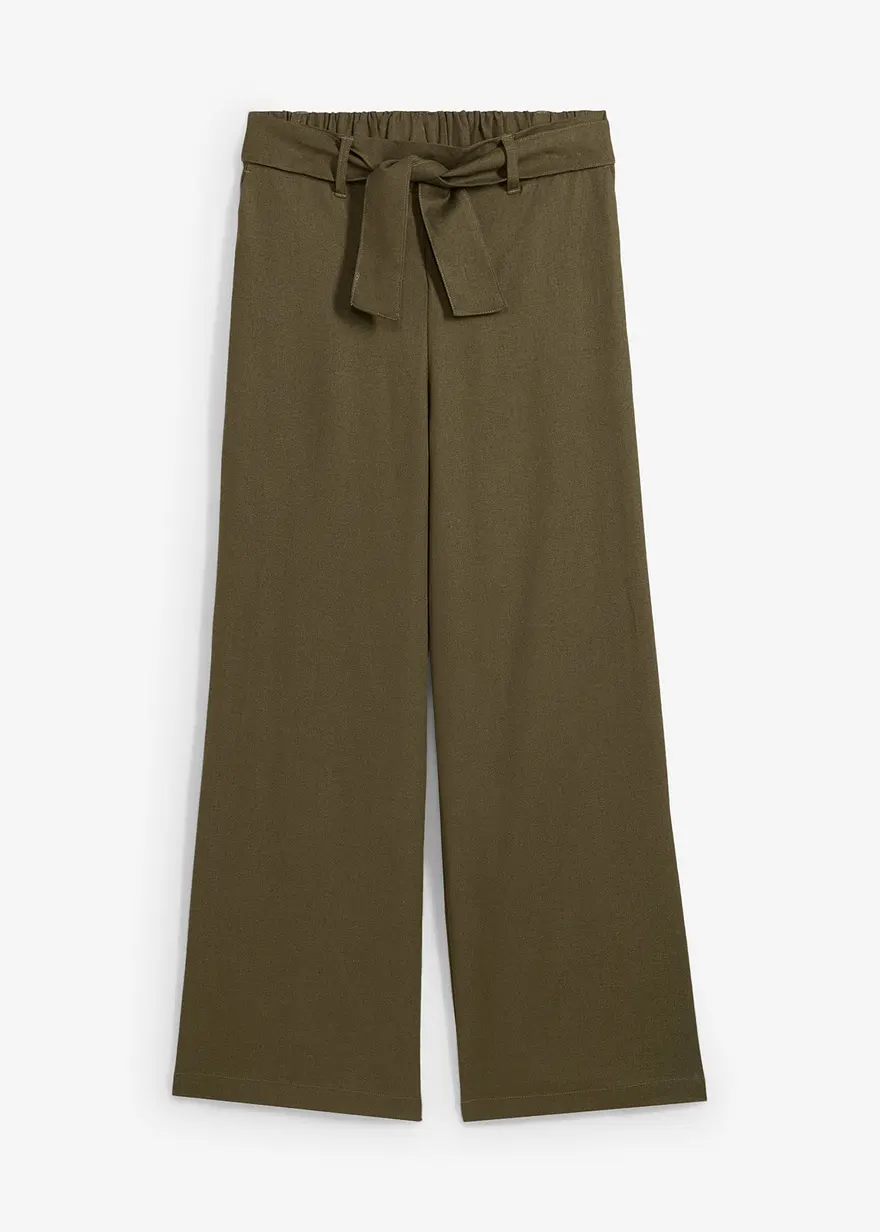 Culotte aus luftigem Leinen-Mix