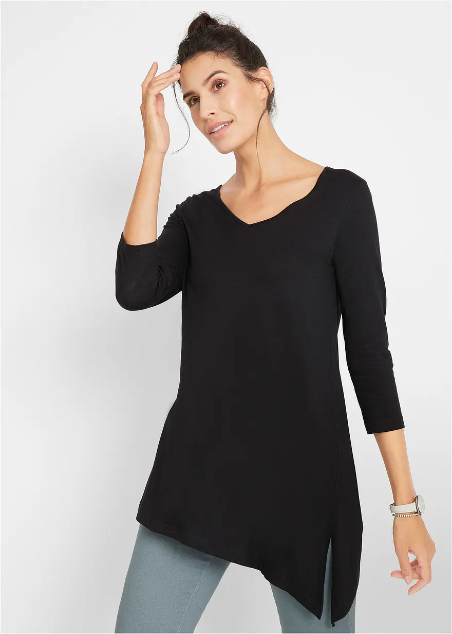 Longshirt aus Baumwoll-Viskose-Mix