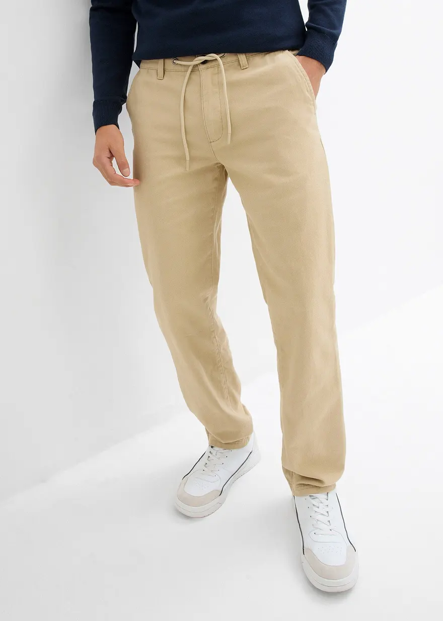 Relaxed Fit Chinohose mit Komfortbund, Straight