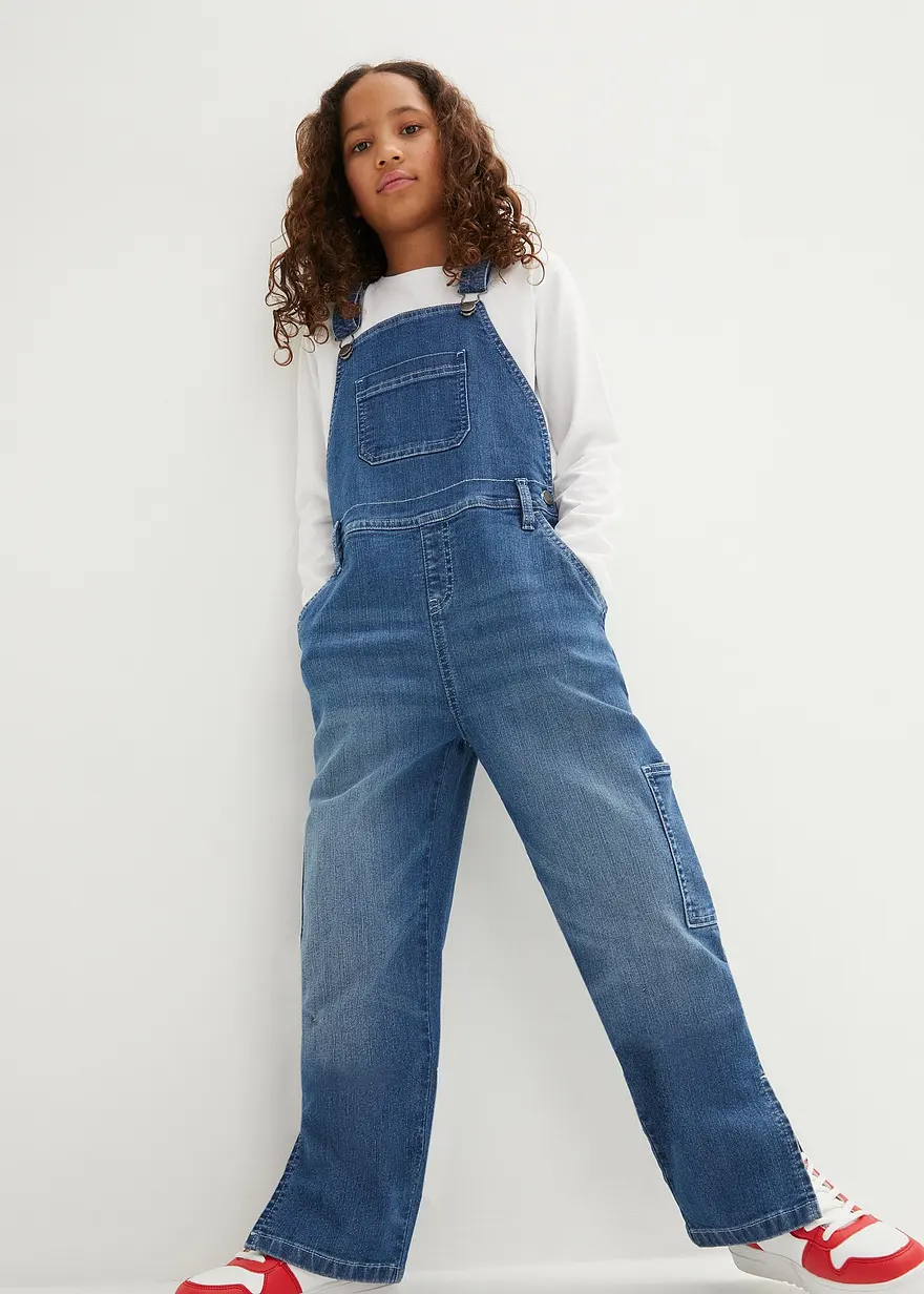 Jeans-Latzhose Mid Waist