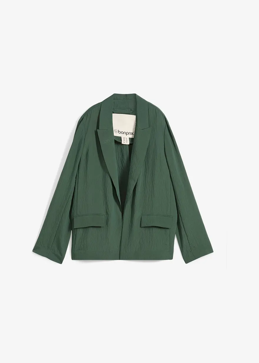Blazer aus aus strukturiertem Crinkle-Viskose-Mix
