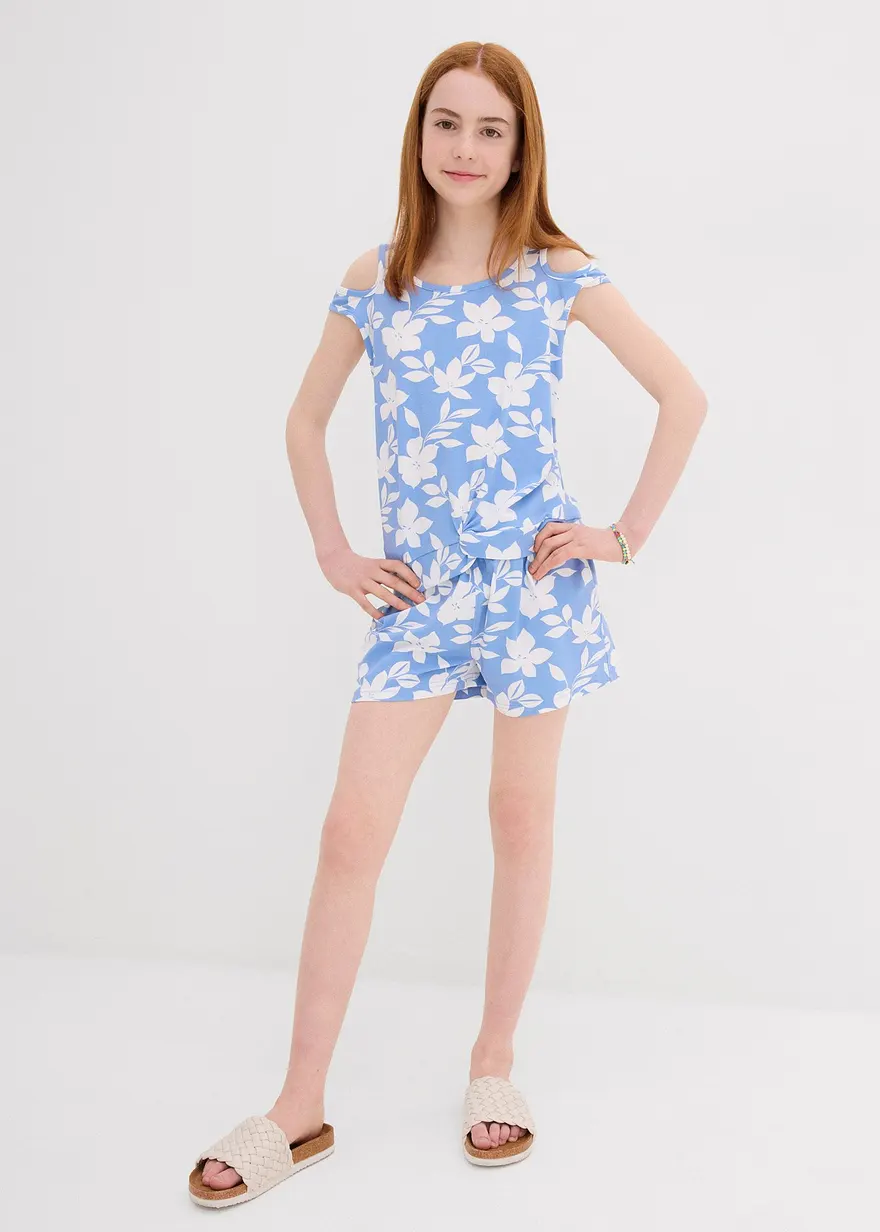 Jersey-Top und kurze Hose (2-tlg.Set) aus reiner Bio-Baumwolle