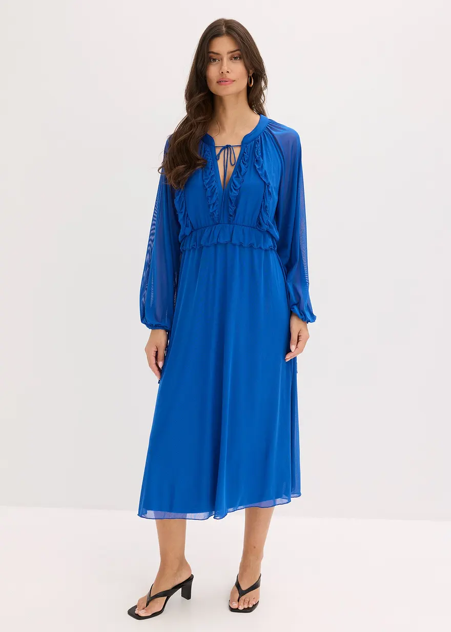 Tunika-Kleid mit Volants