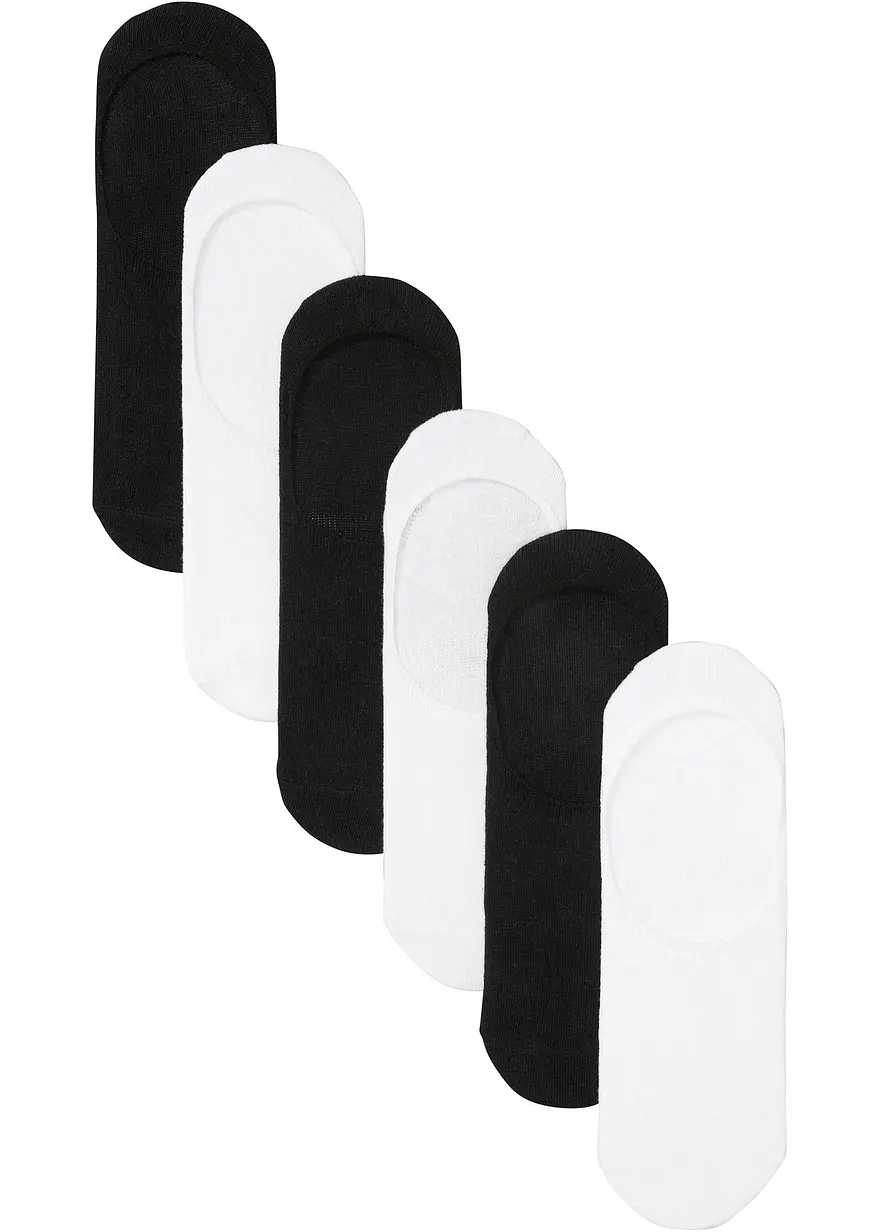 Füßlinge mit Bio-Baumwolle und Silikonstreifen (6er Pack)