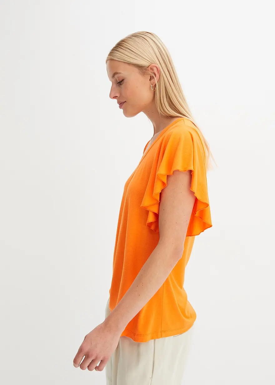 Shirt mit Volant-Ärmel