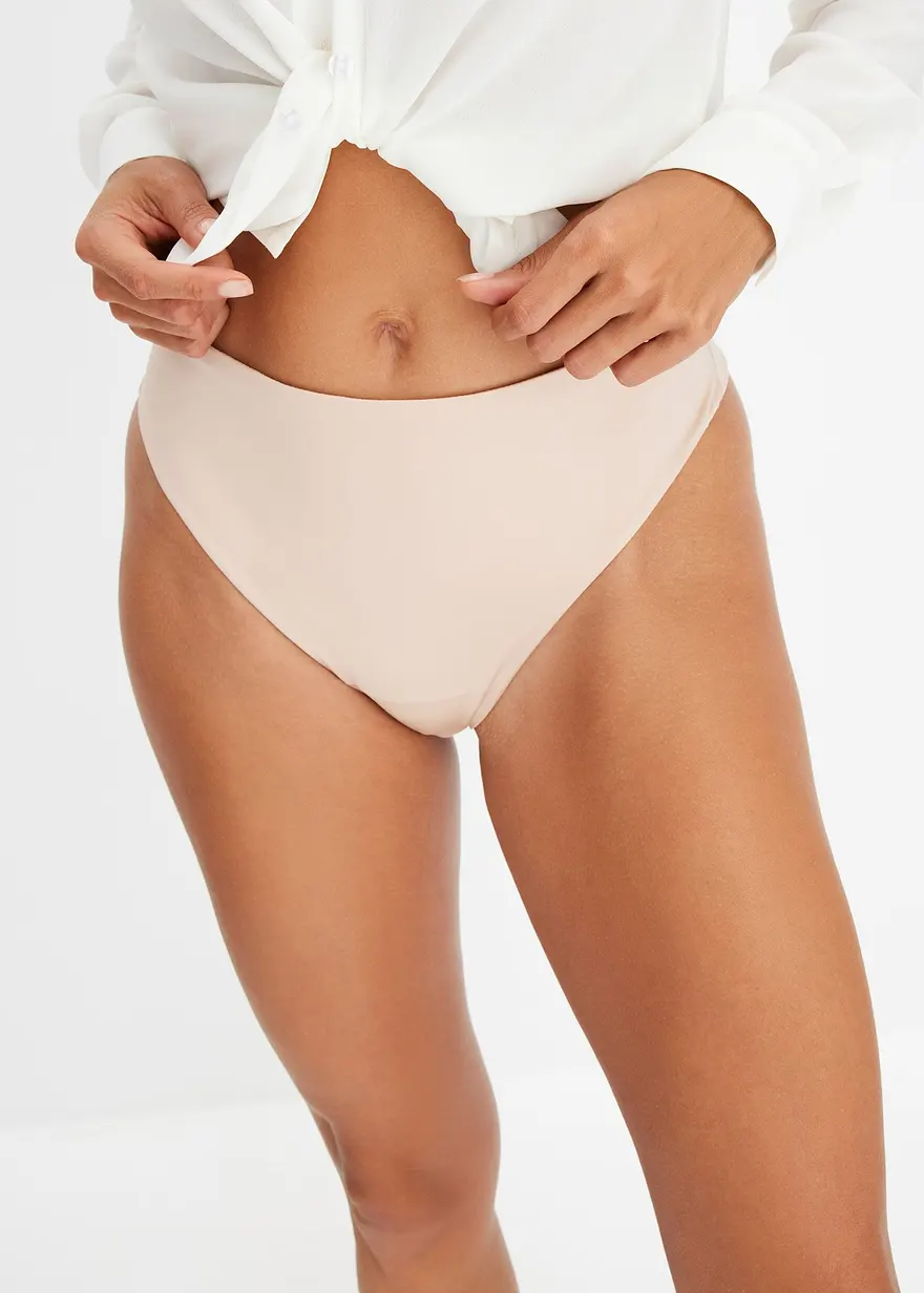 Highwaist String mit Glanzeffekt (2er Pack)