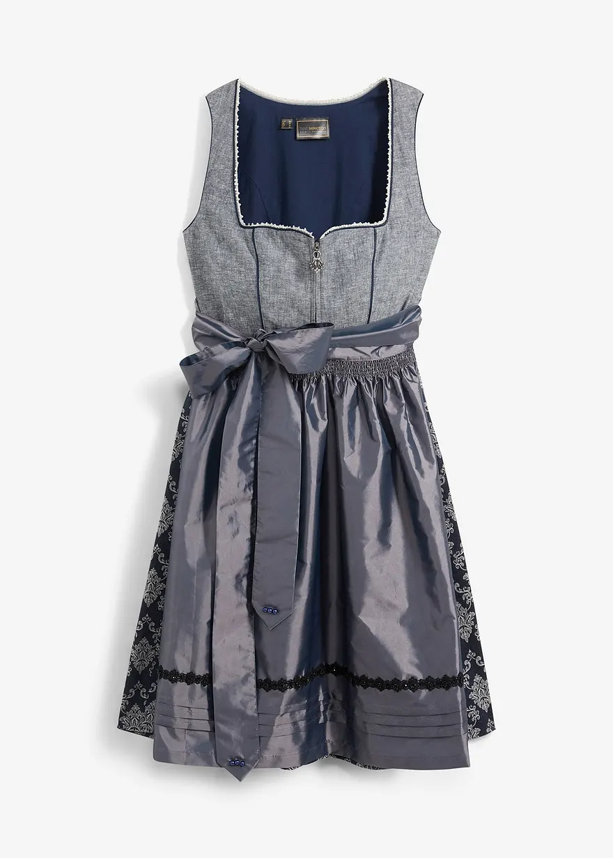 Dirndl mit Jacquard und Schürze (2-tlg. Set)
