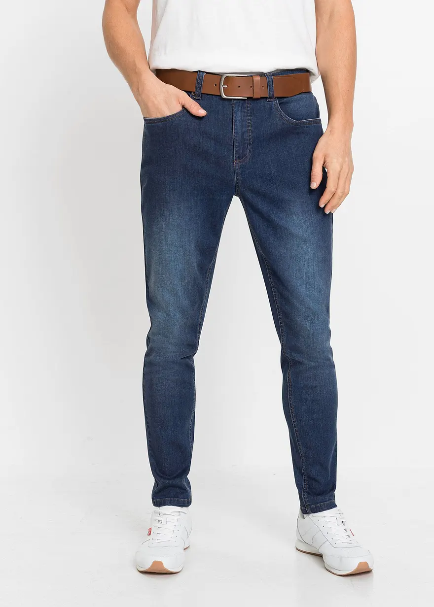 Slim Fit Power-Stretch-Jeans, Tapered (2er Pack)