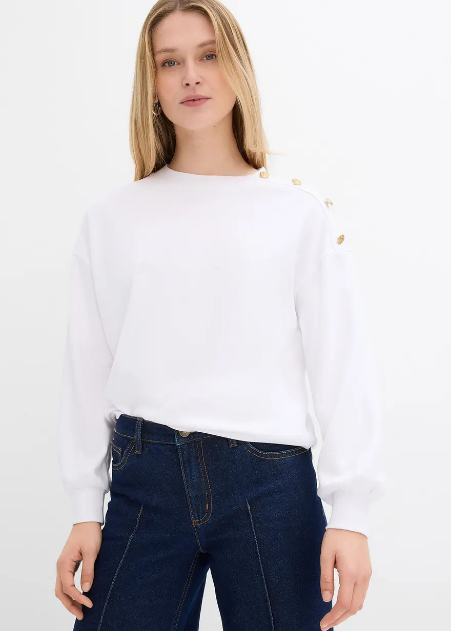 Sweatshirt mit Knöpfen