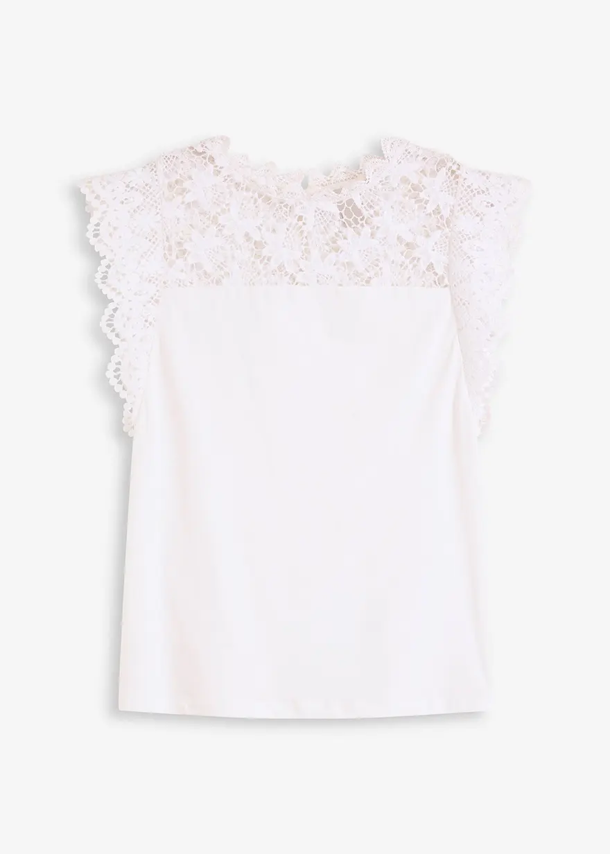 Shirt mit Spitzeneinsatz