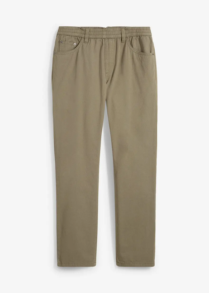 Regular Fit Schlupfhose aus reiner Baumwolle, Straight