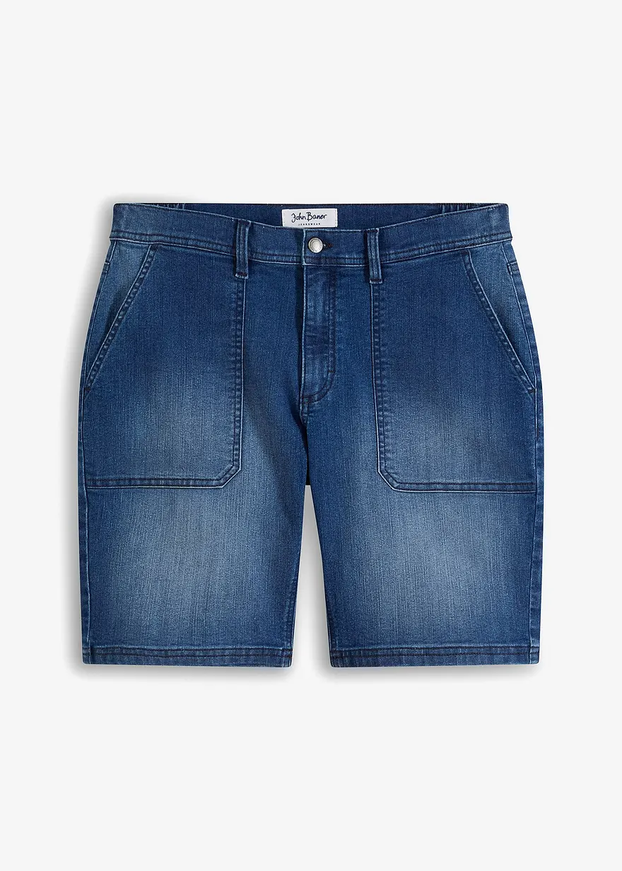 Stretch-Jeans-Bermuda, Relaxed Fit