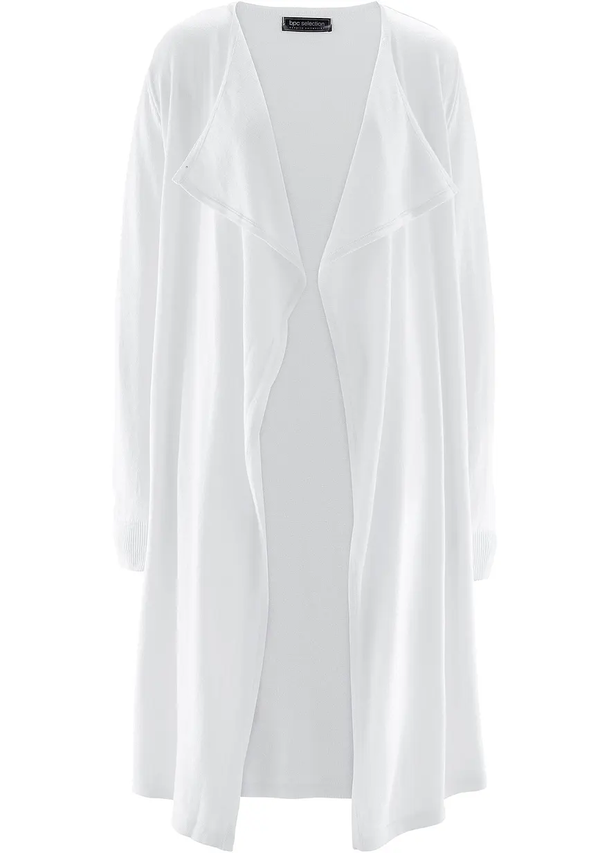 Long-Strickjacke mit Baumwolle