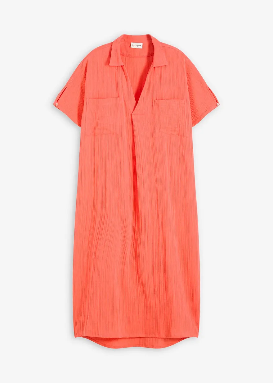 Kaftan-Kleid aus weichem Musselin