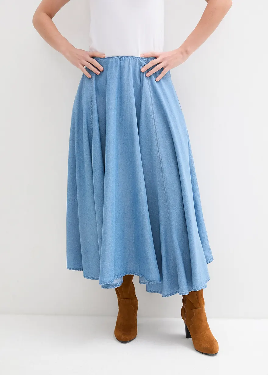 Jeans Rock, High Waist, Bequembund