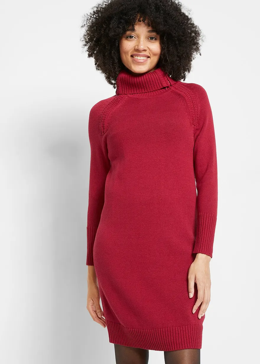 Umstands-Strickkleid mit Reißverschluss / Stillkleid