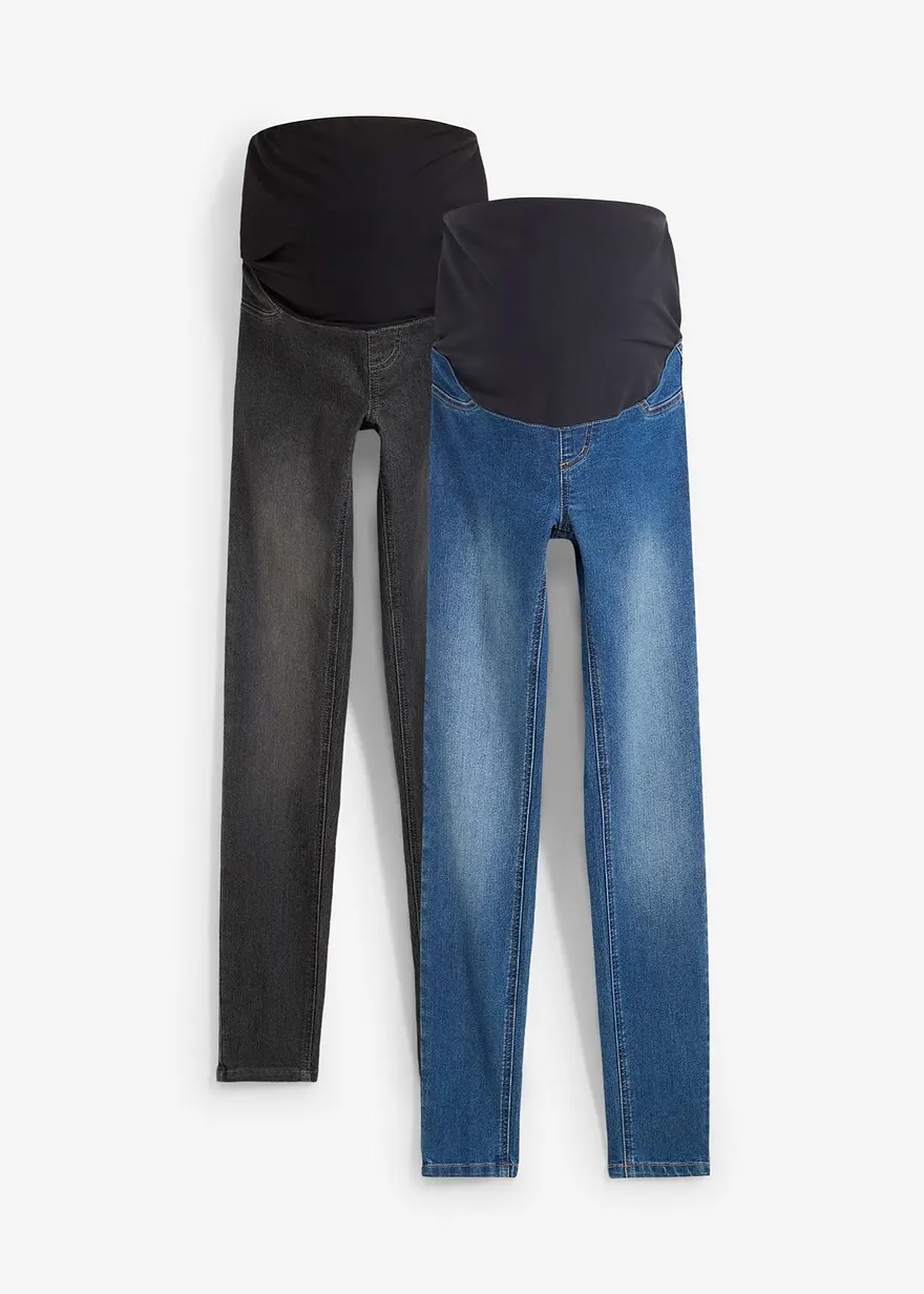 Umstandsjeggings mit Baumwolle (2er Pack), Skinny