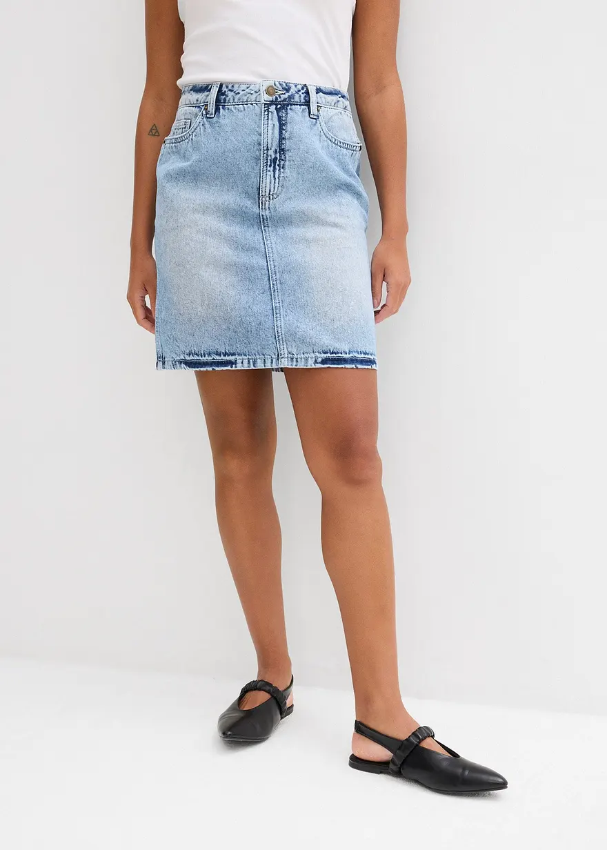 Jeansrock Mid Waist, Low Stretch
