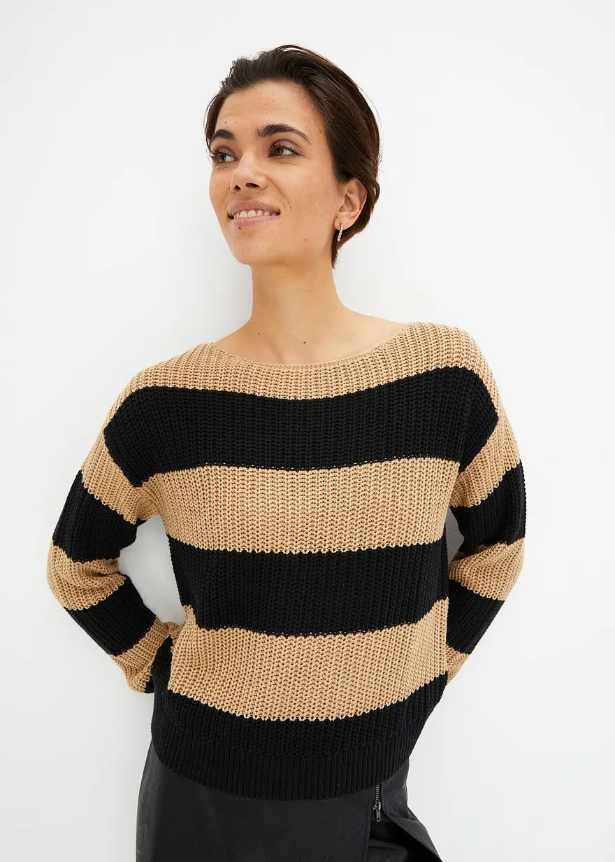 Gestreifter Strickpullover