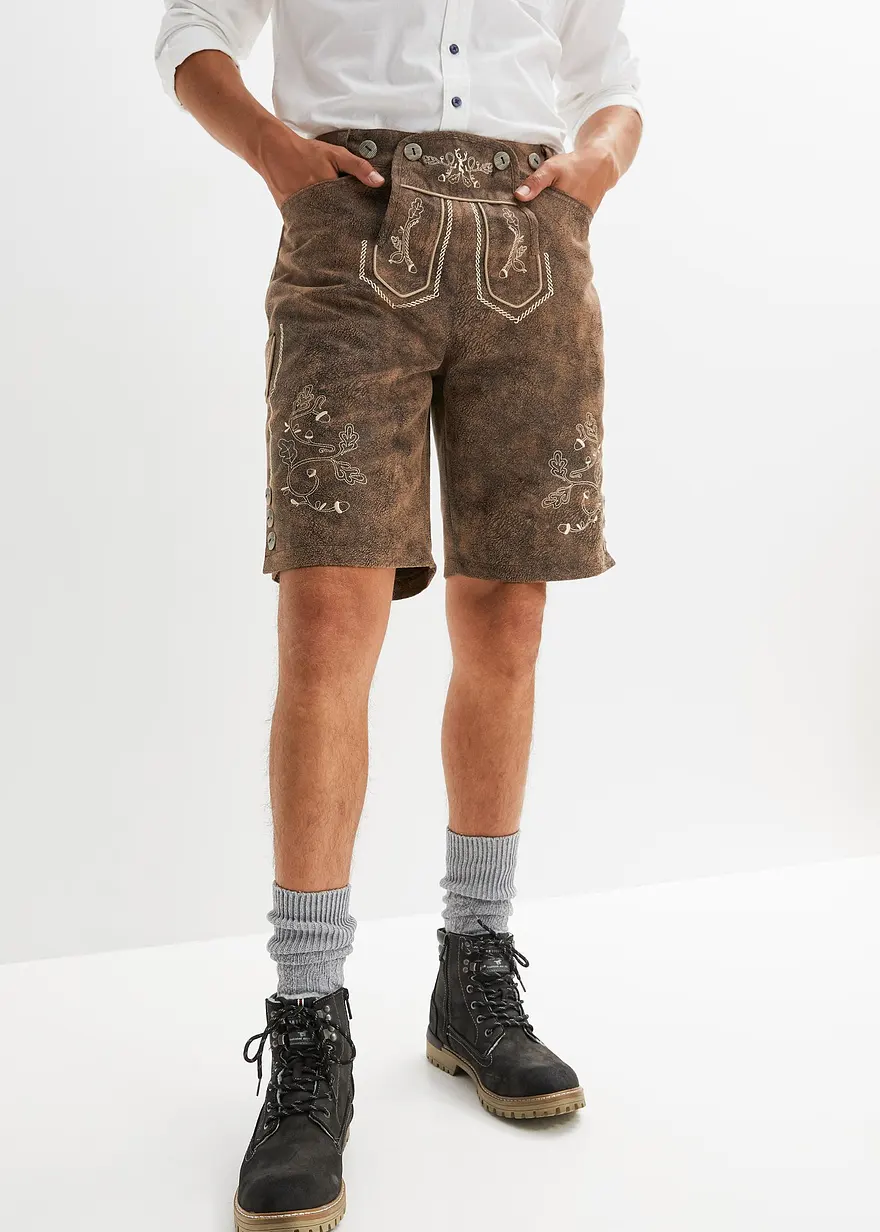 Regular Fit Trachten-Hose aus Lederimitat