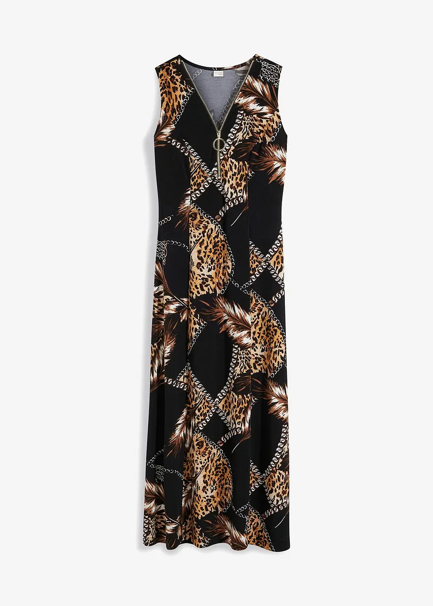 Maxikleid mit tiefem Ausschnitt