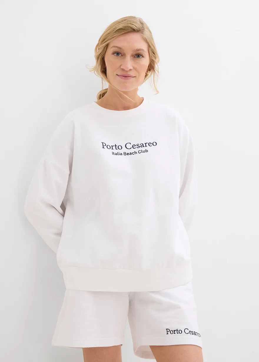 Oversize-Sweatshirt mit Stickerei