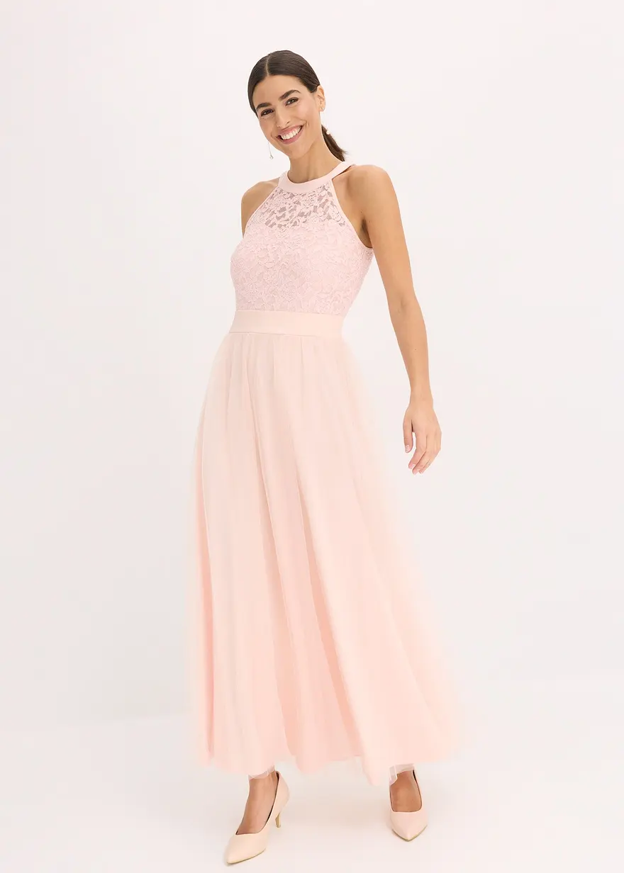 Maxikleid mit Spitze und Tüll-Rock