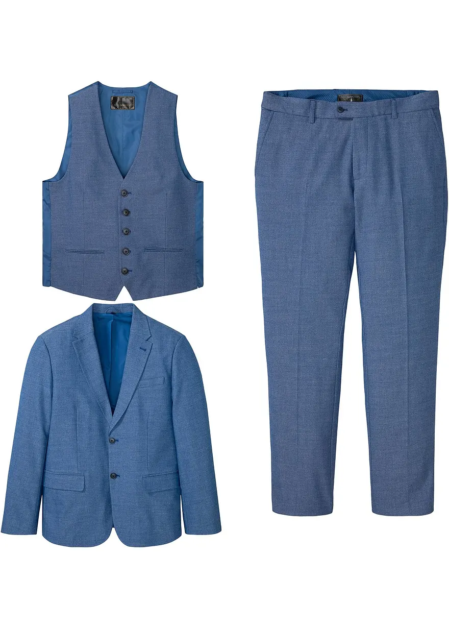 Anzug mit Weste (3-tlg.Set), Regular Fit