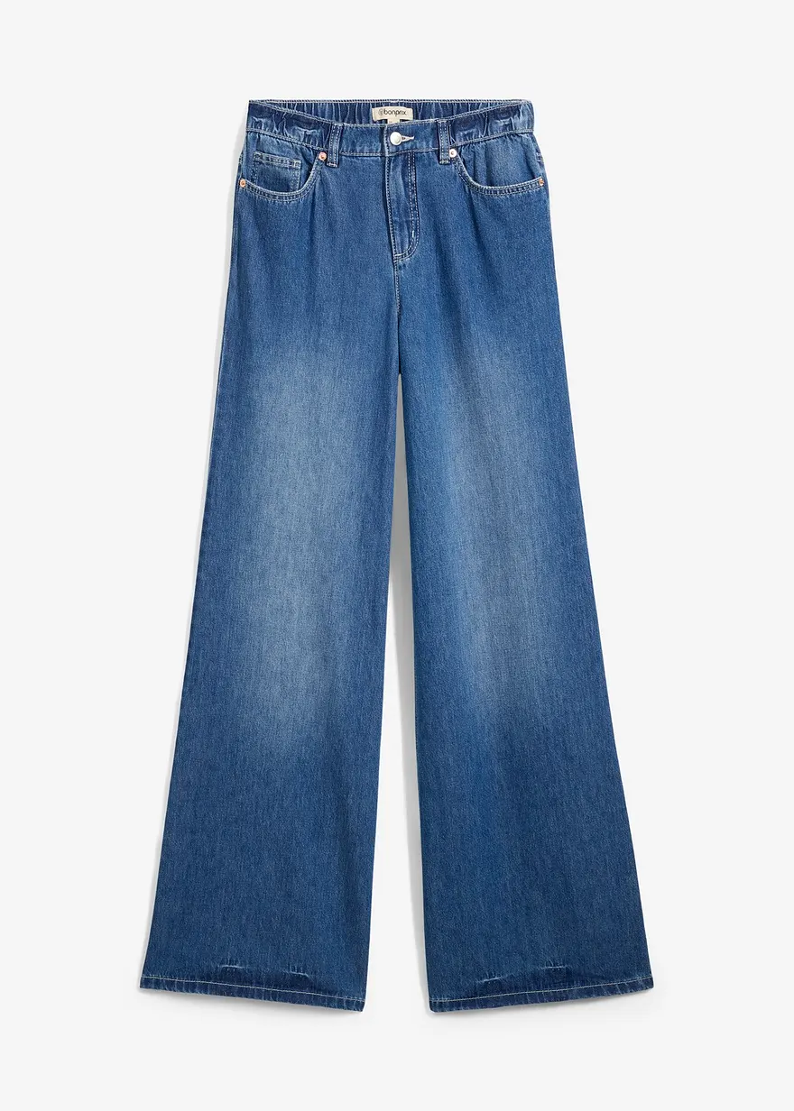 Wide-Leg-Jeans, High Waist, Full Length Bequembund