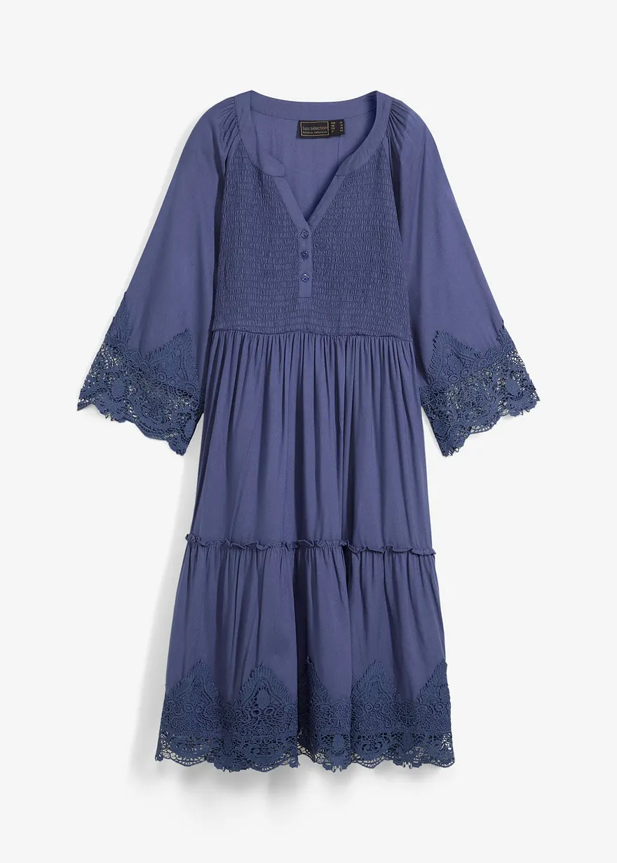 Hemdblusenkleid mit Spitze