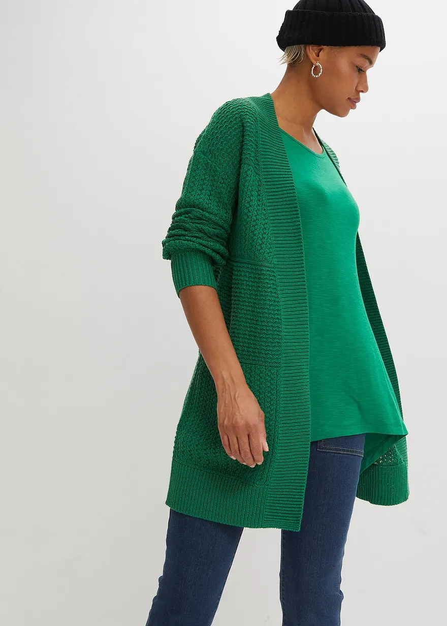 Longstrickjacke