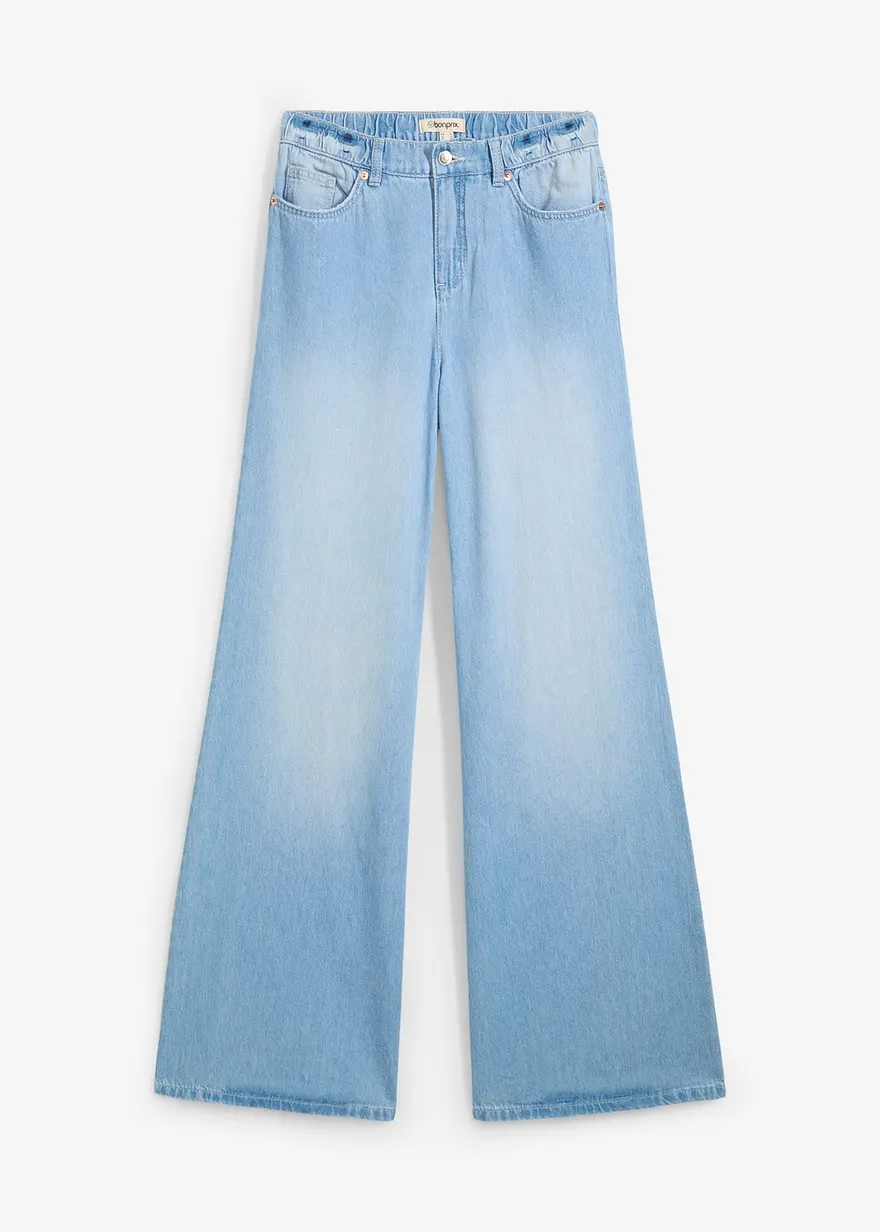 Wide-Leg-Jeans, High Waist, Full Length Bequembund