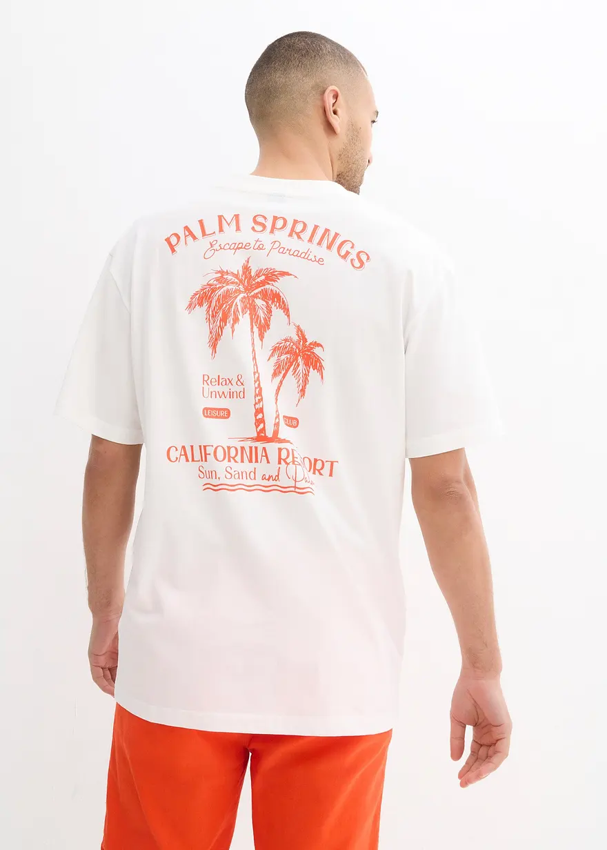 T-Shirt mit Rückenprint, Loose Fit