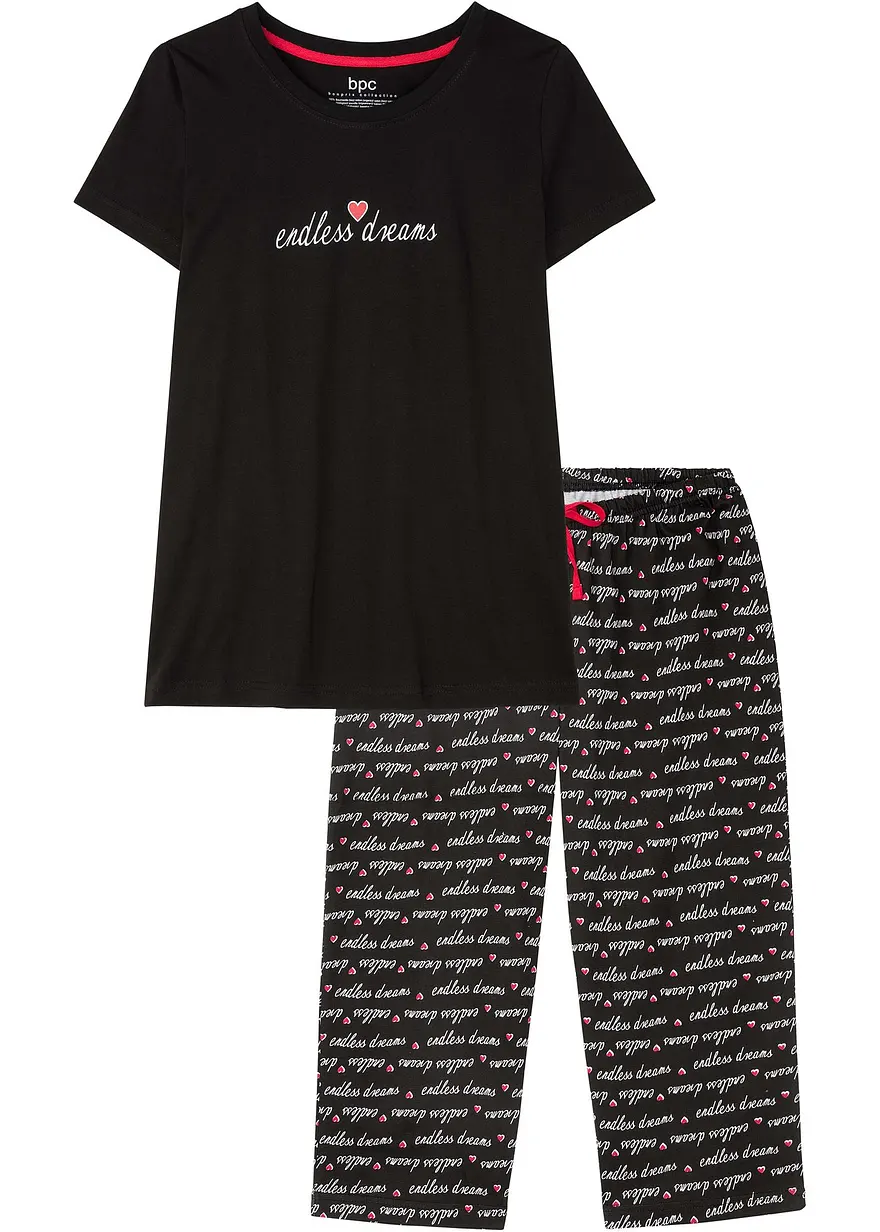 Capri Pyjama aus reiner Baumwolle