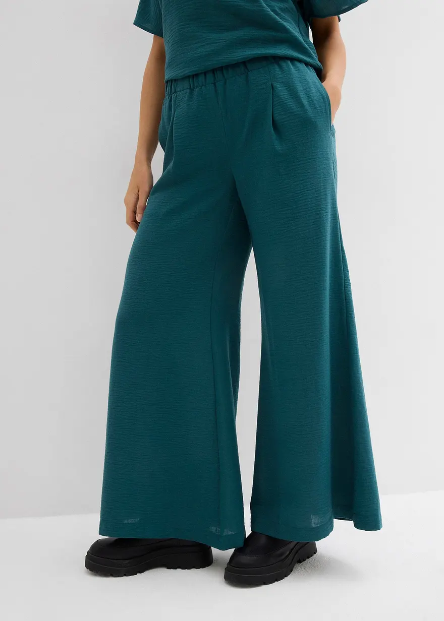 Palazzo-Hose mit Bundfalten