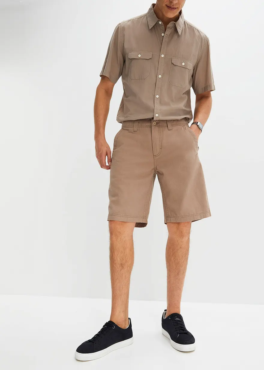 Chino-Bermuda aus reiner Baumwolle, Regular Fit