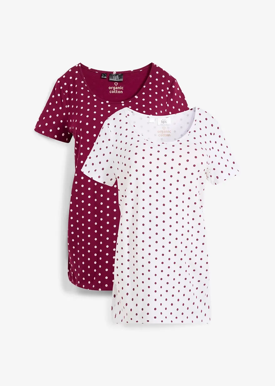 Umstandsshirts aus Bio-Baumwolle (2er-Pack)