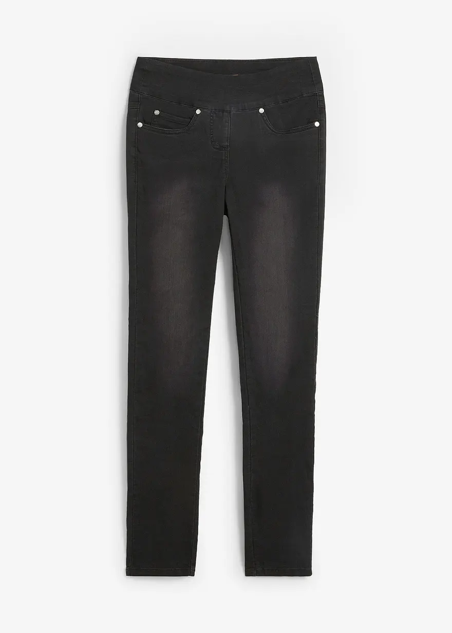Straight-Jeans Mid Waist, Super Stretch mit Bequembund