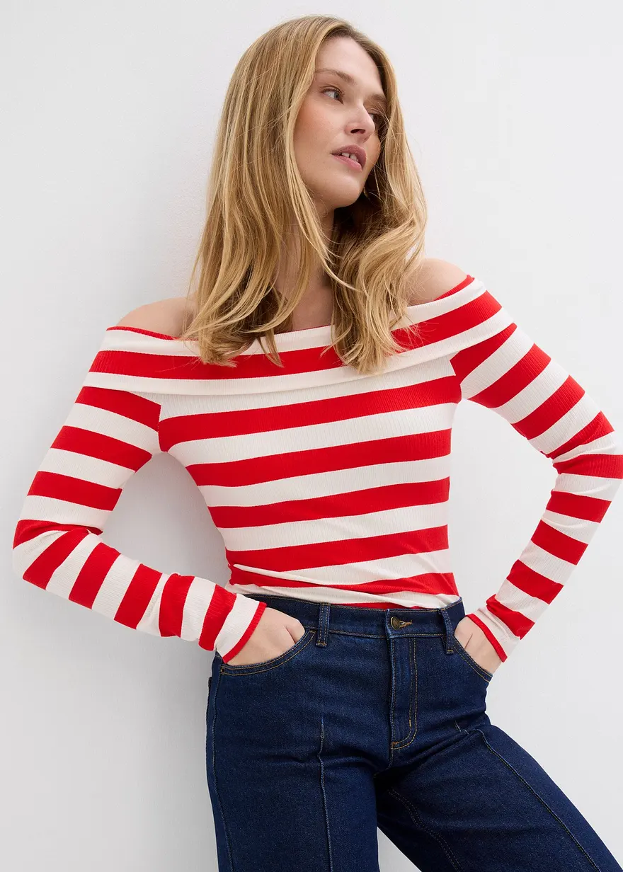 Carmenshirt aus softer Viscose