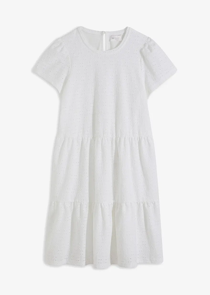 Polokleid mit Lochstickerei