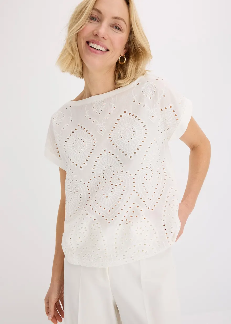 Shirt mit Lochspitze
